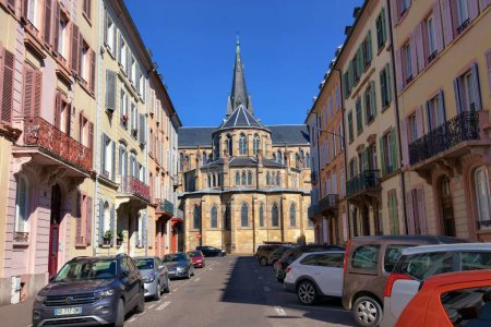 Téléchargez les photos : Mulhouse, France : temple, style néo-gothique, ville de Mulhouse, France - en image libre de droit