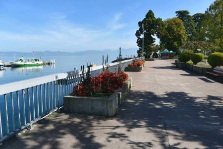 Téléchargez les photos : Belle vue sur Montreux et le lac Léman, Suisse. - en image libre de droit