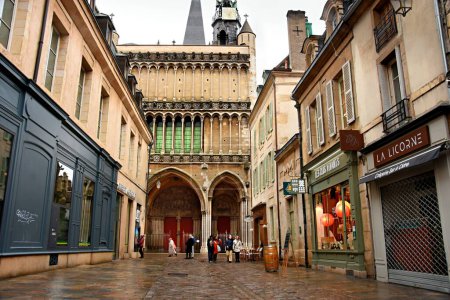 Photo for Dijon, France - January 09, 2024: Historical city center with old medieval buildings in Dijon, France - Royalty Free Image