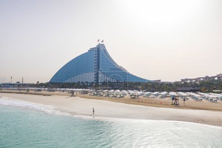 Photo for Dubai, United Arab Emirates. April 03rd 2018 - Jumeirah Beach Hotel  Stock Photos prior to the major refurbishment. - Royalty Free Image