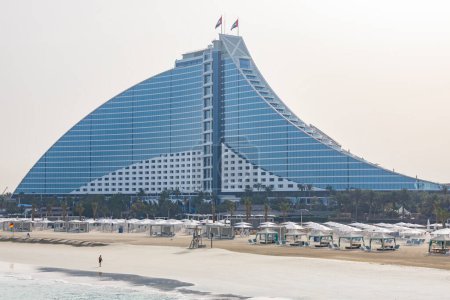 Photo for Dubai, United Arab Emirates. April 03rd 2018 - Jumeirah Beach Hotel  Stock Photos prior to the major refurbishment. - Royalty Free Image