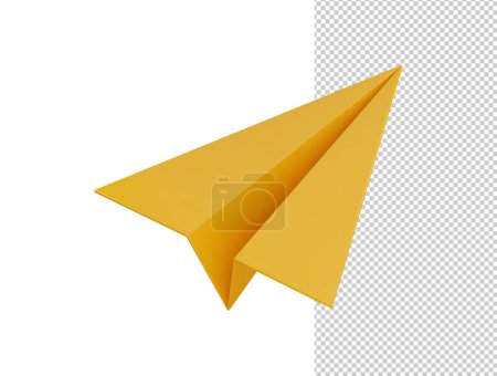 Illustration for Paper plane icon 3d rendering vector illustration - Royalty Free Image
