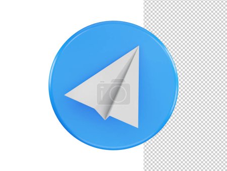 Illustration for Paper plane icon 3d rendering vector illustration - Royalty Free Image