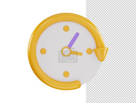 Téléchargez les illustrations : Minuterie horloge icône 3d rendu vectoriel illustration - en licence libre de droit
