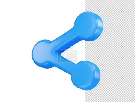 Illustration for Share icon 3d rendering vector illustration - Royalty Free Image