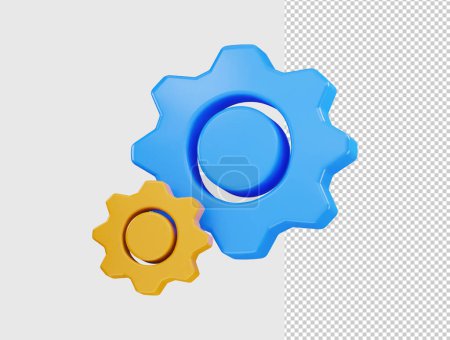 settings icon 3d rendering vector illustration