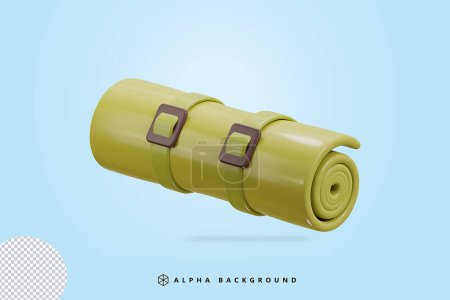 3d sleeping bag icon vector illustration