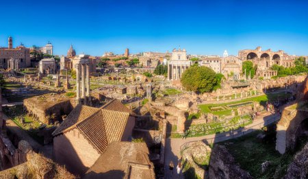 Foto de Vista aérea del Foro Romano durante el día, Roma, Italia - Imagen libre de derechos