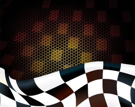 Ilustración de Flag finish racing background - Imagen libre de derechos