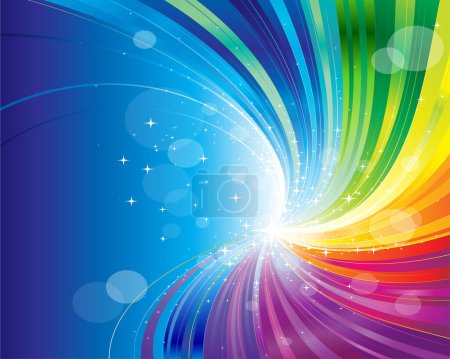 Illustration for Abstract colorful rainbow background vector design - Royalty Free Image