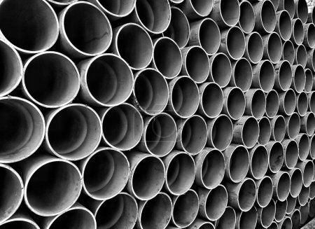 Photo for Black tube of a gas pipe. - Royalty Free Image