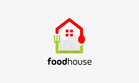 Téléchargez les illustrations : Marché alimentaire vecteur de logo minimaliste pour le commerce alimentaire et la vente au détail - en licence libre de droit
