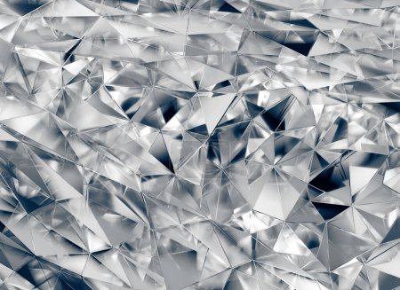 Abstracto plata cromo cristal textura cerca de fondo 3d representación de la ilustración