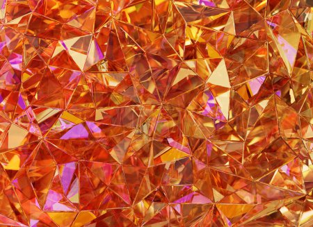 Lujo abstracto realista rojo cristal textura reflexión primer plano fondo 3D renderizado