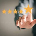 Consumers point to stars for the best satisfaction rating based on the store's service experience, customer engagement concept based on test results and product evaluation through the Internet.