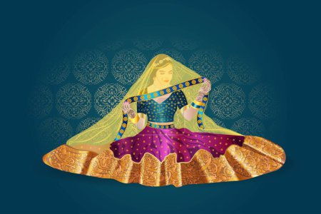 Indische Braut in traditioneller Kleidung