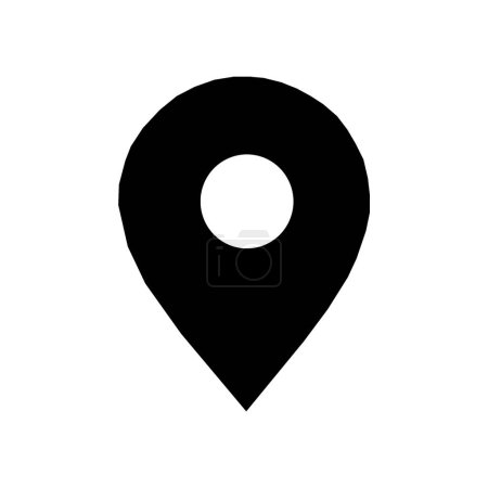 icône de localisation plate sur fond blanc