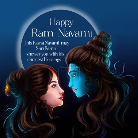 Foto de Concepto de ilustración vectorial del festival hindú de primavera, Shree Ram Navami - Imagen libre de derechos