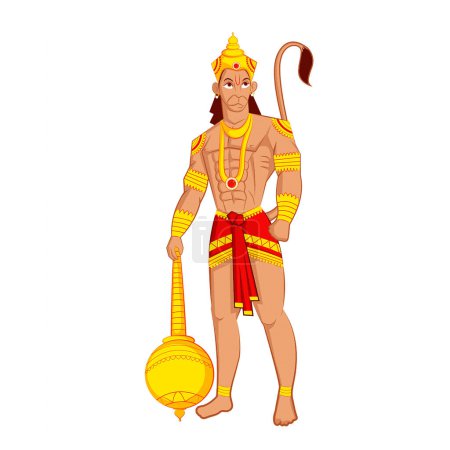 Photo for Indian Lord Hanuman Image on white background, Indian gods Hanuman images on white background - Royalty Free Image