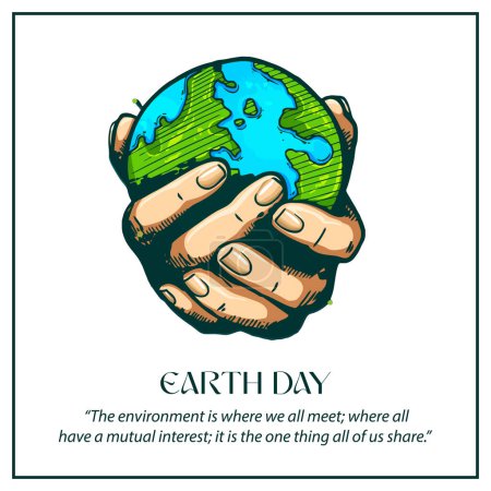 Photo for Earth Day. International Mother Earth Day. Environmental problems and environmental protection. Vector illustration. Caring for Nature. Set of vector illustrations - Royalty Free Image