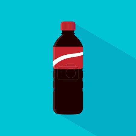 Illustration for Bottle of cola soda vector. isolated on background. Vector illustration. Eps 10. - Royalty Free Image