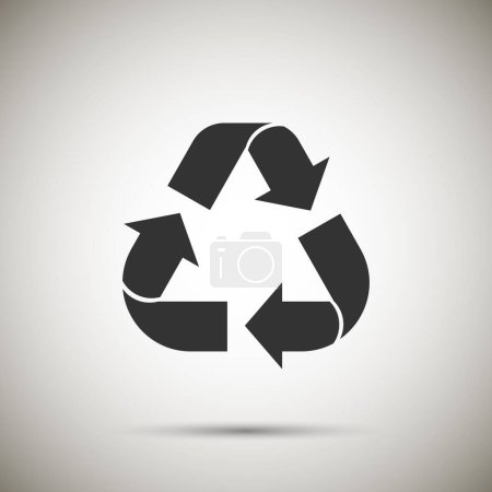 Téléchargez les illustrations : Sign of recycling. isolated on background. Vector illustration. Eps 10. - en licence libre de droit