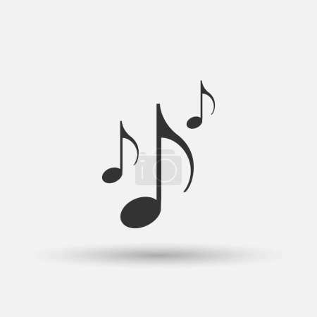Illustration for Pictograph of music note. Note icon. Vector illustration. - Royalty Free Image