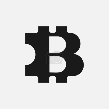 Ilustración de Crypto currency symbol. Bitcoin sign icon. Vector illustration. Eps 10. - Imagen libre de derechos