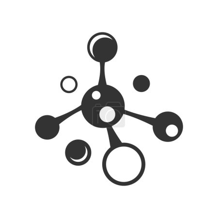 Ilustración de Molecule icon. Dna sign. biotechnology logo. Vector illustration. Eps 10. - Imagen libre de derechos