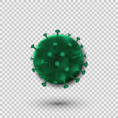 Illustration for Bacteria virus cell isolated on transparent background. Vector illustration. Eps 10. - Royalty Free Image