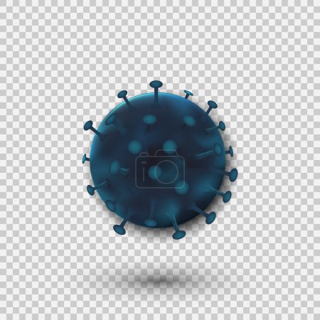 Illustration for Bacteria virus cell isolated on transparent background. Vector illustration. Eps 10. - Royalty Free Image