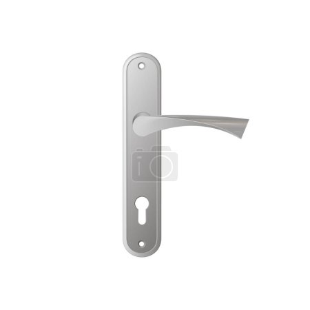 Door handle isolated on white background.Realistic vector illustration.