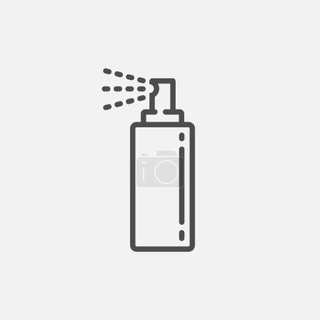 Téléchargez les illustrations : Bottle spray icon isolated on white background. Vector illustration. Eps 10. - en licence libre de droit