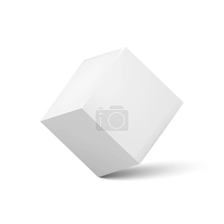 Téléchargez les illustrations : Cube isolated on white background. Vector illustration. Eps 10. - en licence libre de droit