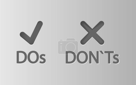 Illustration for Like dislike icon. Do and Don't or Like isolated on white background. Vector illustration. Eps 10. - Royalty Free Image
