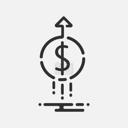 Financial growth icon isolated on white background. Vector illustration. Eps 10.