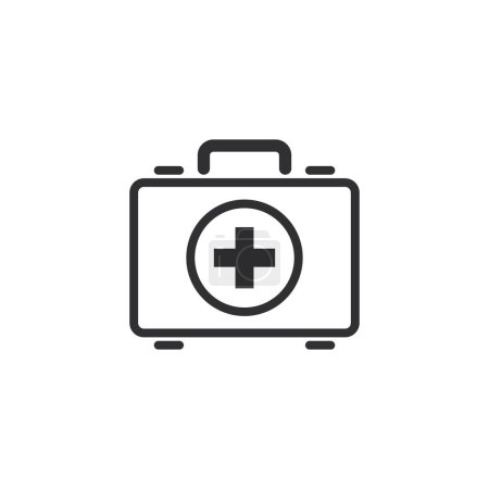 Illustration for Medical box icon isolated on white background. Vector illustration. Eps 10. - Royalty Free Image