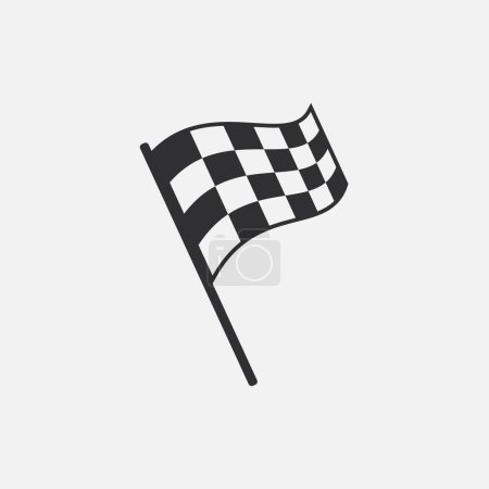 Illustration for Racing flag isolated on white background. Vector illustration. Eps 10. - Royalty Free Image