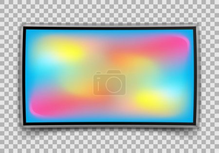 Realistic TV Screen isolated on transparent background. Vector illustration. Eps 10.