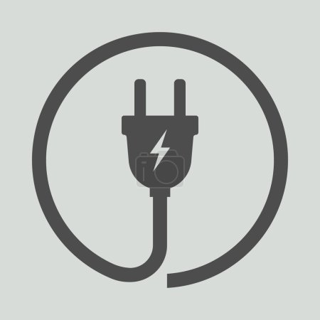 Illustration for Electric plug icon. Vector illustration. Eps 10. - Royalty Free Image