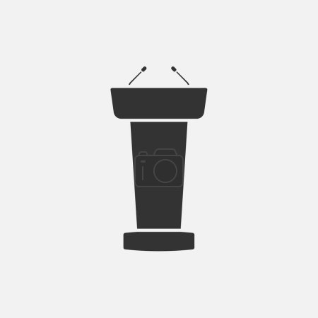 Ilustración de Tribune icon. Simple Podium Icon isolated on white background. Vector illustration. Eps 10. - Imagen libre de derechos
