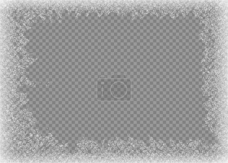 Photo for Snow frame. Frozen window. Window frozen glass ice. Vector illustration. Eps 10. - Royalty Free Image