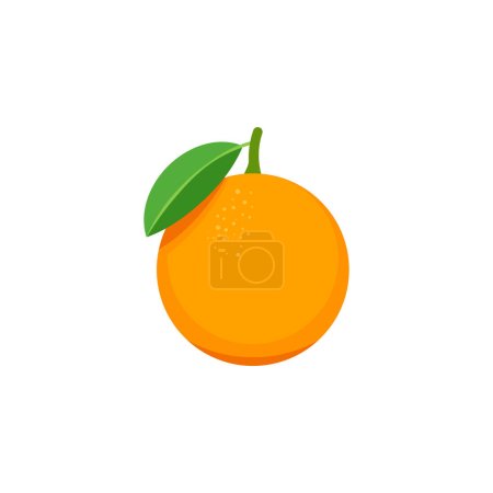 Téléchargez les illustrations : Orange isolated on white background. Vector illustration. Eps 10. - en licence libre de droit