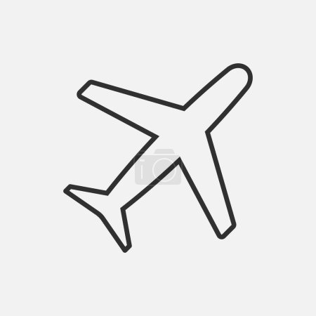 Illustration for Airplane icon isolated on white background. Vector illustration. Eps 10. - Royalty Free Image