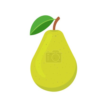 Pear isolated on white background. Vector illustration. Eps 10.