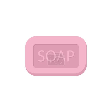 Bar of soap isolated on white background. Vector illustration. Eps 10.