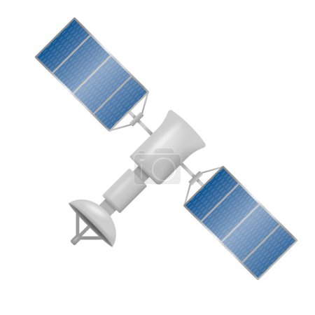 Ilustración de Satellite isolated on white background. Vector illustration. Eps 10. - Imagen libre de derechos