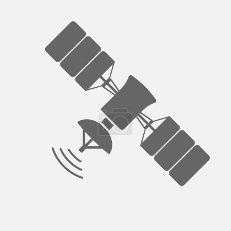Illustration for Satellite icon isolated on white background. Vector illustration. Eps 10. - Royalty Free Image