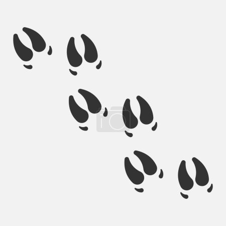 Ilustración de Pig step icon. Pig paw icon isolated on white background. Vector illustration. Eps 10. - Imagen libre de derechos