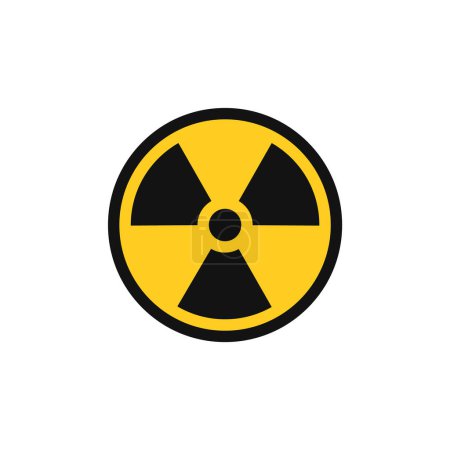 Illustration for Radiation symbol. Radiation warning icon. Vector illustration. Eps 10. - Royalty Free Image